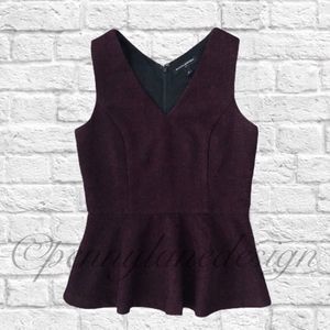 Banana Republic Burgundy Peplum Top